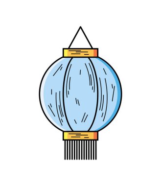 decorative lantern oriental icon isolated