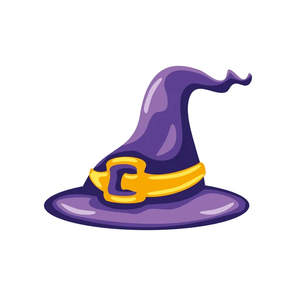 Witch Hat Icon Flat Isolated — Stock vektor