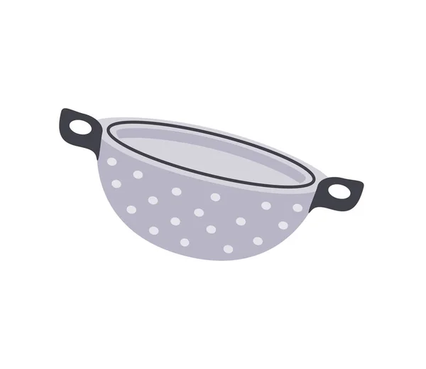 Colander Kitchen Utensil Icon Isolated — Stock Vector