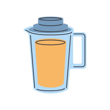pitcher with juice kitchen utensil icon isolated
