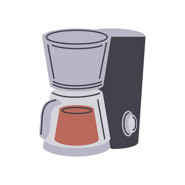 Electric Coffee Maker Kitchen Utensil Icon Isolated — Wektor stockowy