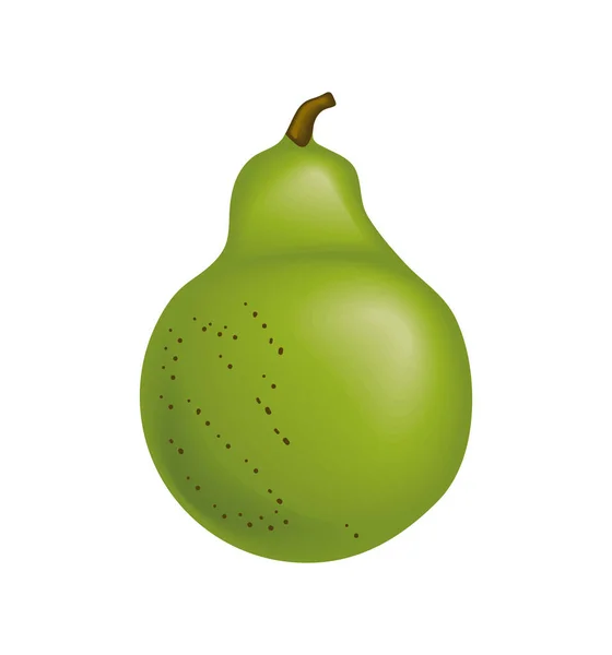 Realistic Fruit Pear Isolated Icon — Vettoriale Stock