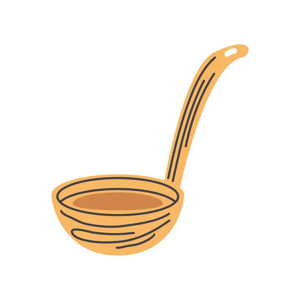 Ladle Kitchen Utensil Icon Isolated — Vector de stock