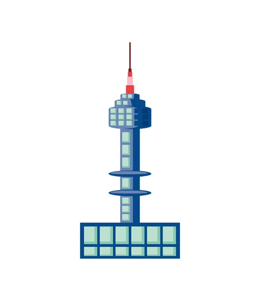 Namsan Tower Korea Isolated Icon — Stock Vector