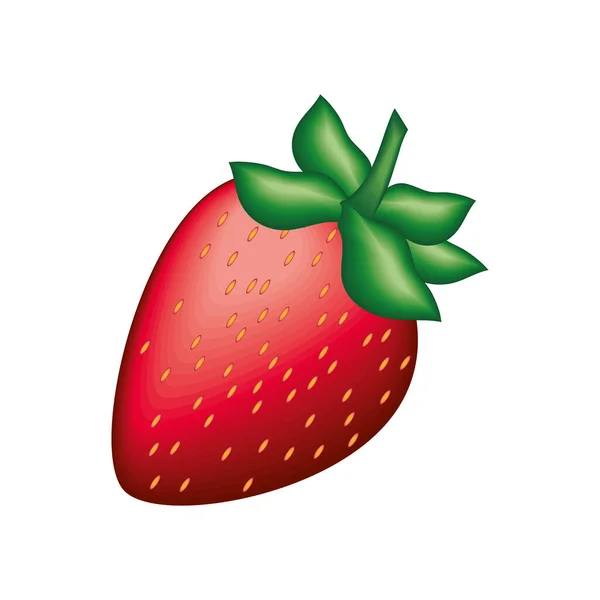 Realistic Fruit Strawberry Isolated Icon — Stockový vektor