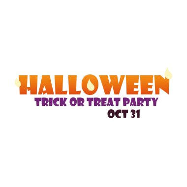 halloween trick or treat party oct 31 card