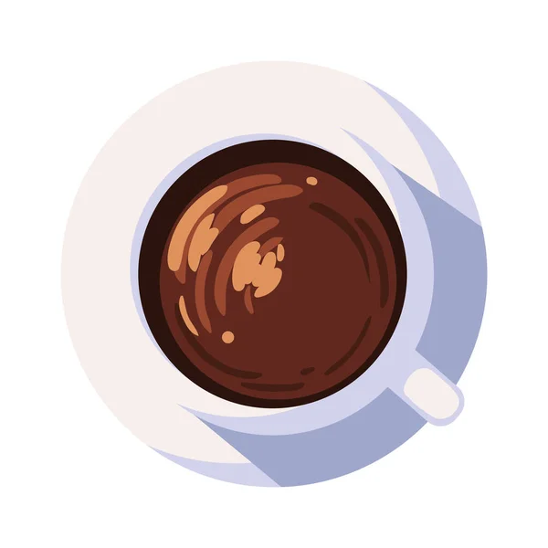 Taza Café Icono Del Platillo Aislado — Vector de stock