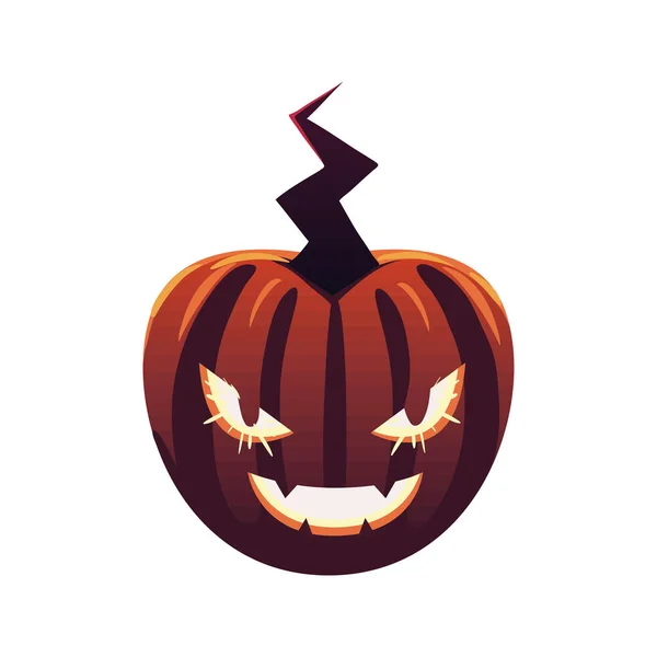 Halloween Pumpkin Decoration Icon Isolated — Wektor stockowy