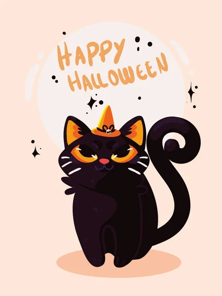 Happy Halloween Celebration Card Design — Image vectorielle