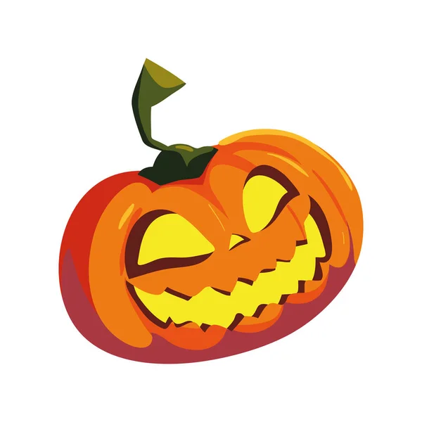 Halloween Pumpkin Cartoon Icon Isolated —  Vetores de Stock