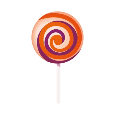 round candy in stick icon isolated