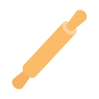 rolling pin kitchen icon isolated flat