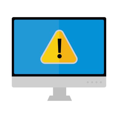 computer cyber fraud alert sign icon