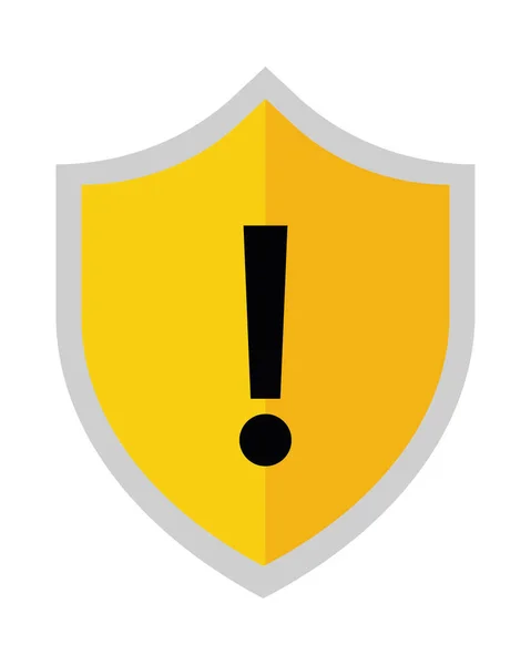 Alert Shield Cyber Fraud Icon Isolated — Archivo Imágenes Vectoriales