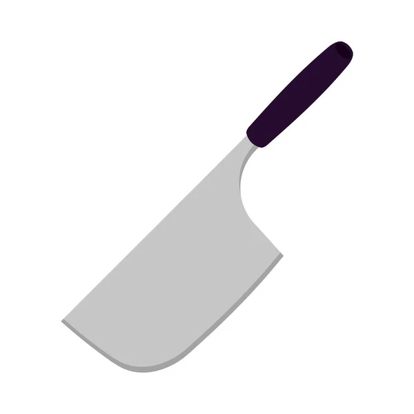 Meat Cleaver Kitchen Icon Isolated Flat — Archivo Imágenes Vectoriales