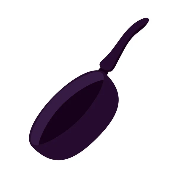 Frying Pan Kitchen Icon Isolated Flat — ストックベクタ