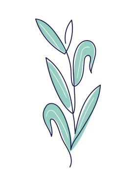 plant one line drawing icon isolated