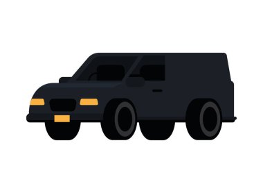 SUV car transport icon flat isolated