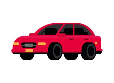 transport sedan car icon flat isolated