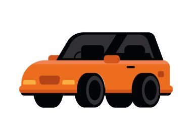 car vehicle transport icon flat isolated