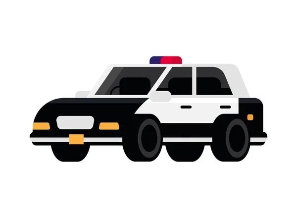 Αστυνομία Αυτοκίνητο Μεταφοράς Εικονίδιο Επίπεδη Απομονωμένη — Διανυσματικό Αρχείο