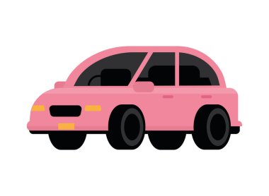 transport compact car icon flat isolated