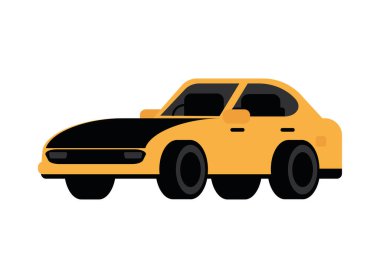 sport car transport icon flat isolated