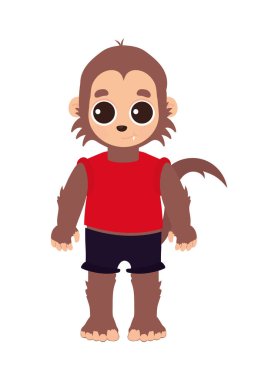 halloween monkey character icon isolated