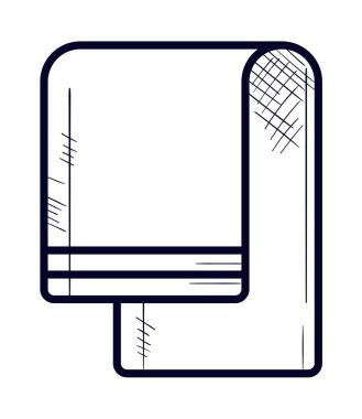 towel linear icon flat isolated