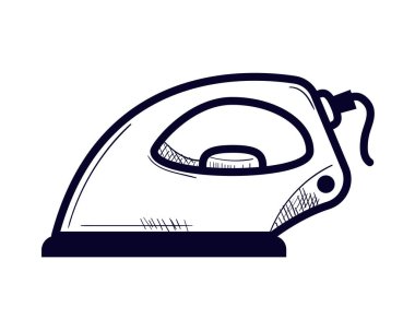 laundry iron linear icon style