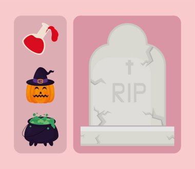 set of halloween miscellaneous, design