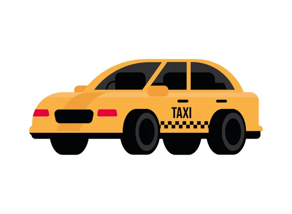 Taxi Transport Car Icon Flat Isolated — Archivo Imágenes Vectoriales