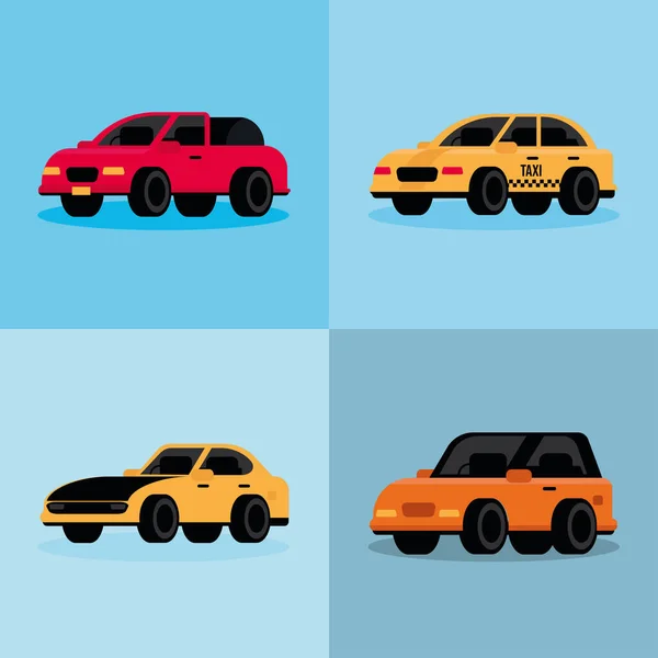 Icons Transport Cars Vector Image — Stockvektor