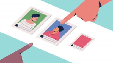 accounts social media profiles animation ,4k video animated