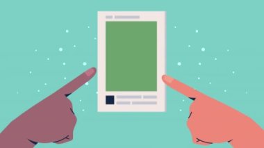 woman account social media animation ,4k video animated