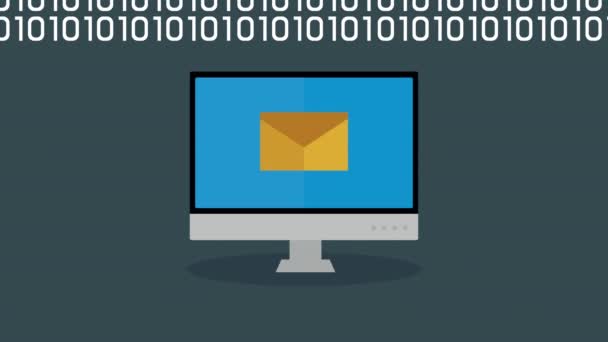 Desktop Envelope Email Animation Video Animated — Video