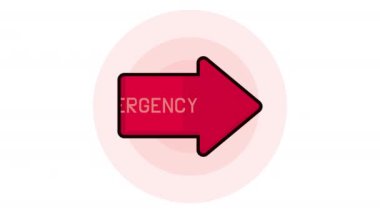 city emergency service with arrow animation ,4k video animated