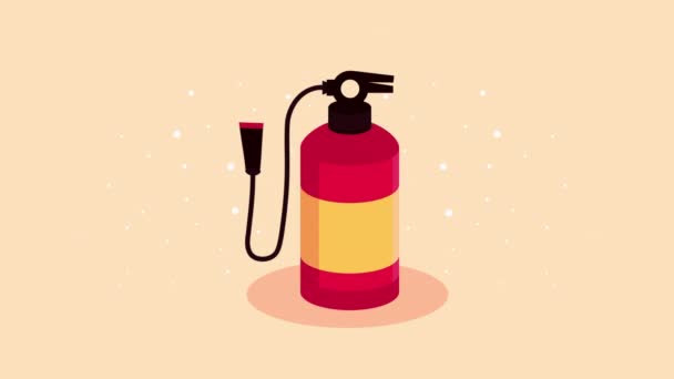 City Emergency Service Extinguisher Animation Video Animated — Stock video
