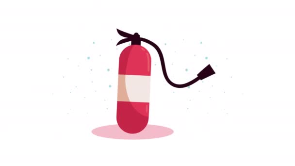 City Emergency Service Extinguisher Animation Video Animated — 图库视频影像