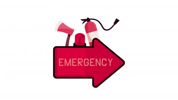 City Emergency Service Arrow Animation Video Animated — Vídeo de Stock