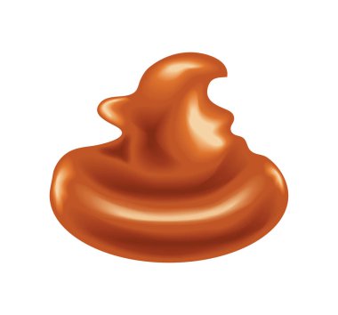 caramel, vector illustration realistic icon