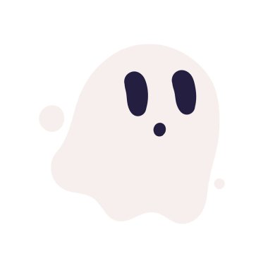 halloween ghost character isolated icon