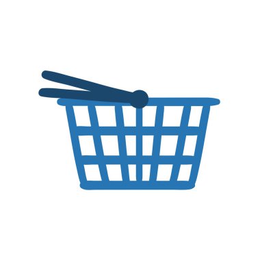 shopping basket isolated flat icon