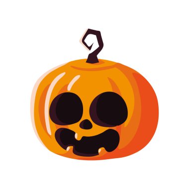 halloween funny pumpkin isolated icon
