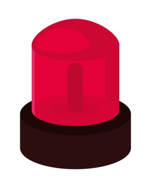 emergency light icon flat isolated