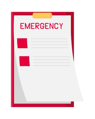 emergency report list icon isolated