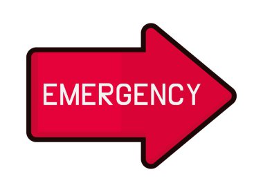 emergency exit arrow sign icon isolated