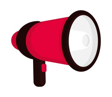 loudspeaker alert icon flat isolated