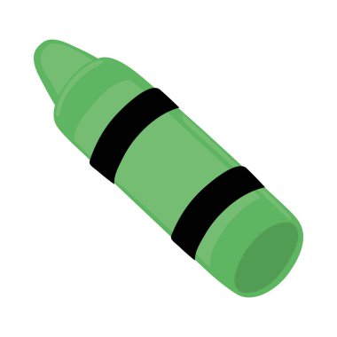 school green crayon supply icon