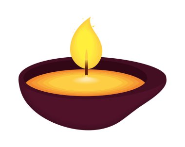 diwali diya decoration isolated icon